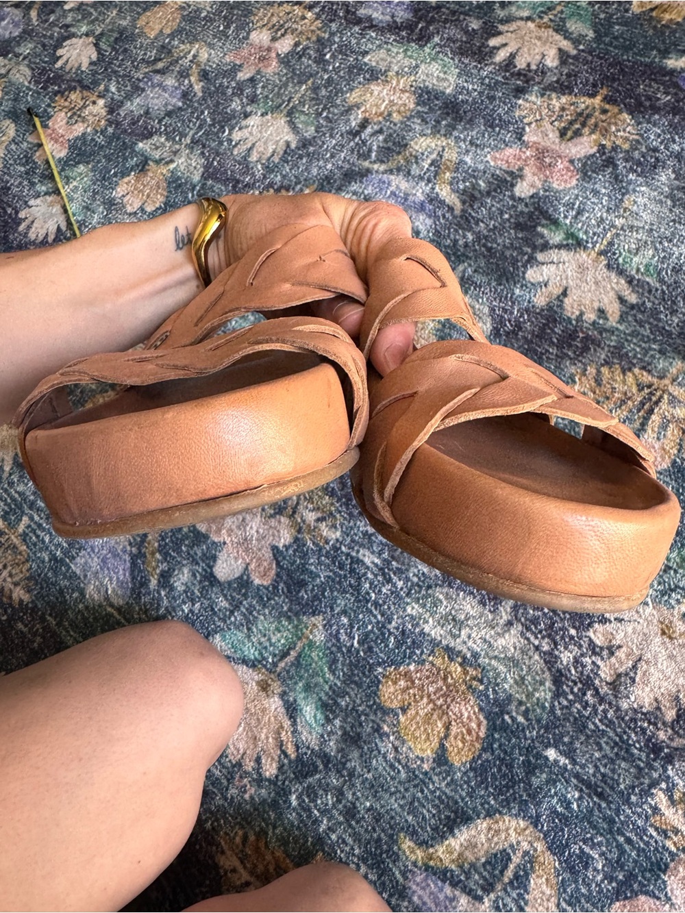 beek Double Braided Slide Sandals in Brown - Picture 6 of 9